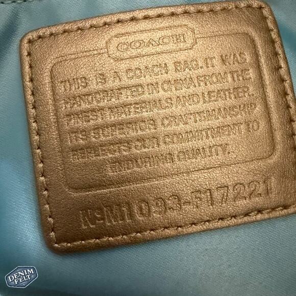 Coach Champagne/Tan Monogram Canvas Shoulder Bag/Purse - Picture 12 of 12